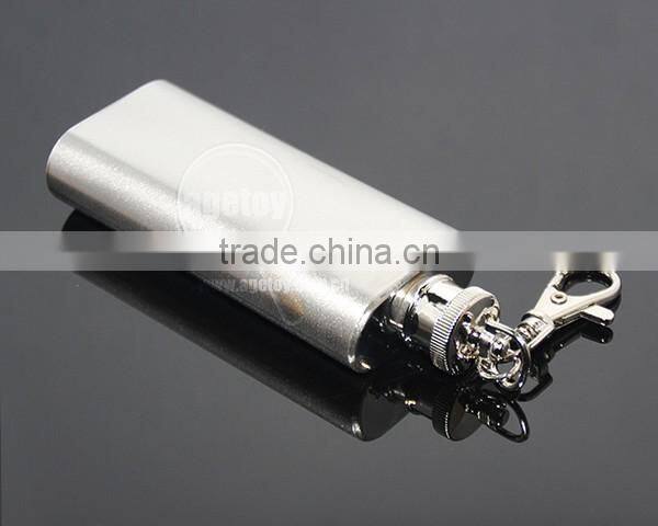 2oz Portable Flagon Kettle Oilcan Keychain 56ML Stainless Steel Metal Travel Wine Pot Mini Liquor Hip Flask