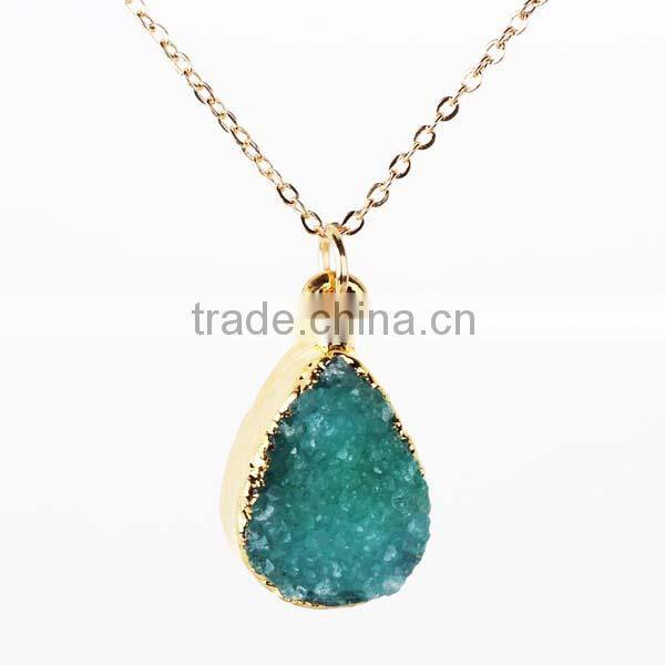 Long Gold Chain Necklace Design Precious Turquoise Necklace