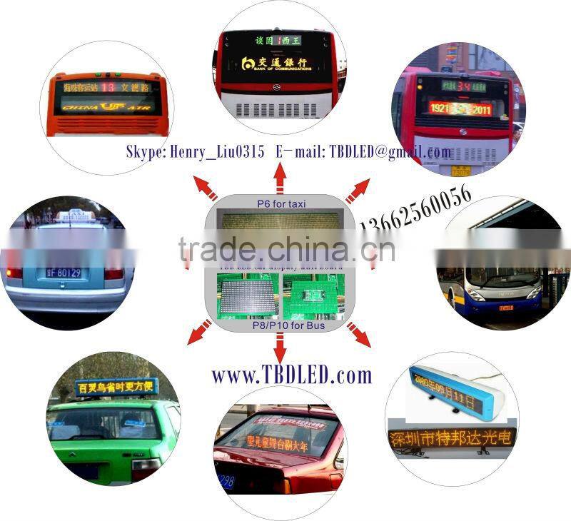 OEM led bus display 24V led message sign board