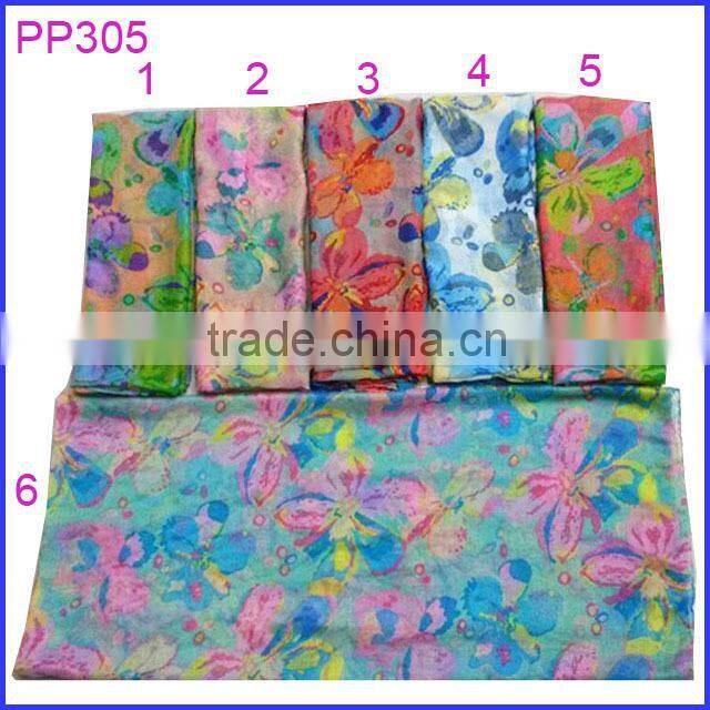 Very beautiful wholesale printed flowers scarf