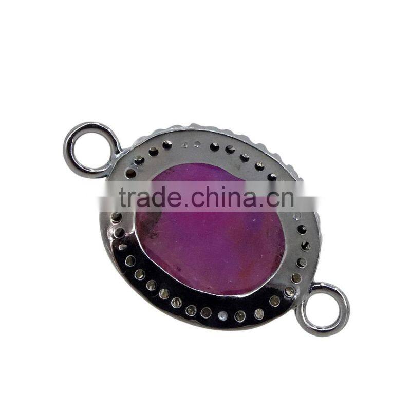 Ruby Gemstone wholesale jewelry, designer connector finding jewelry, sapphire gemstone connector finding
