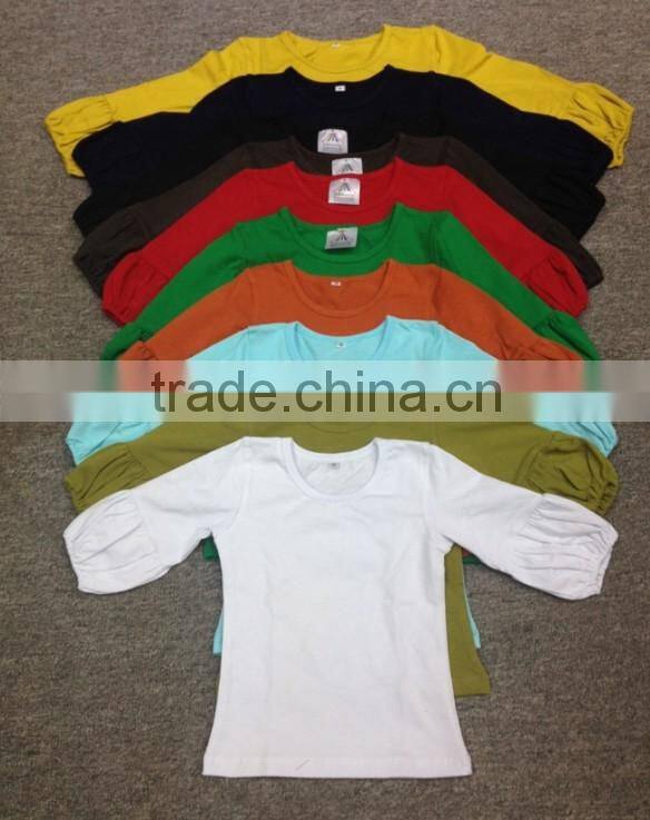 Puff shirts top for children 2000pcs in stock,Baby tank top in stock,Cheap Blouses&Tops for girls