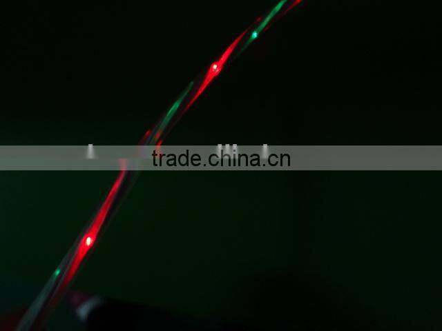 factory wholesale charging and data dual color led micro cable