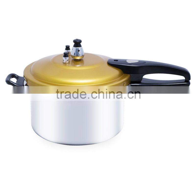 Anodized golden lid pressure cooker