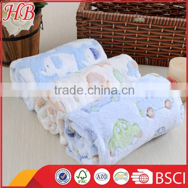 unique jacquard coral fleece baby blanket