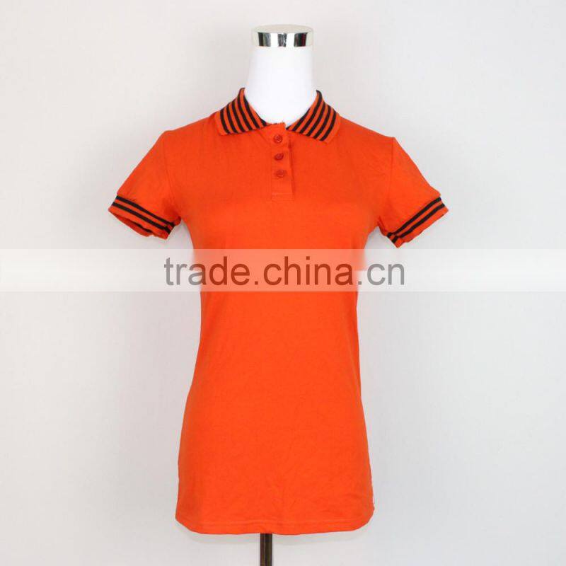 High fashionable blank cheap Cotton t shirts women's polo t shirt from China