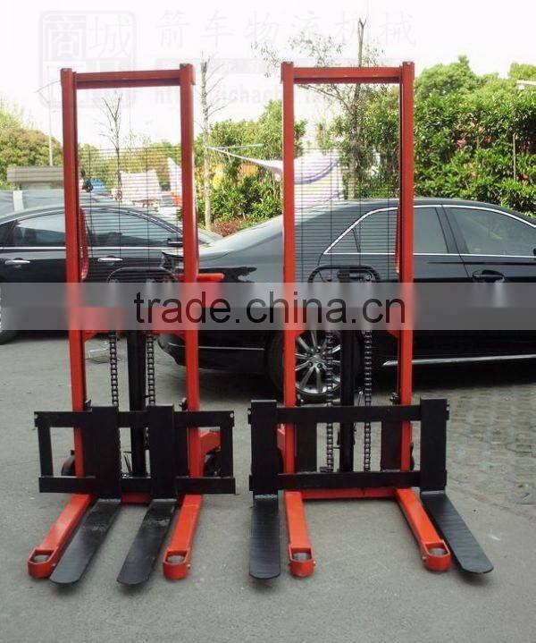 China small 2T manual Hand Hydraulic stacker forklift