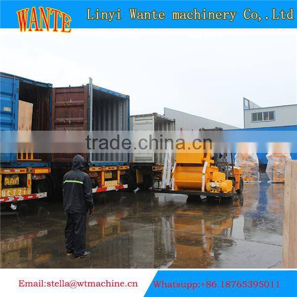 Trade assurance JS500 industrial cement mixer/ Twin Shaft Concrete Mixer for block making machine