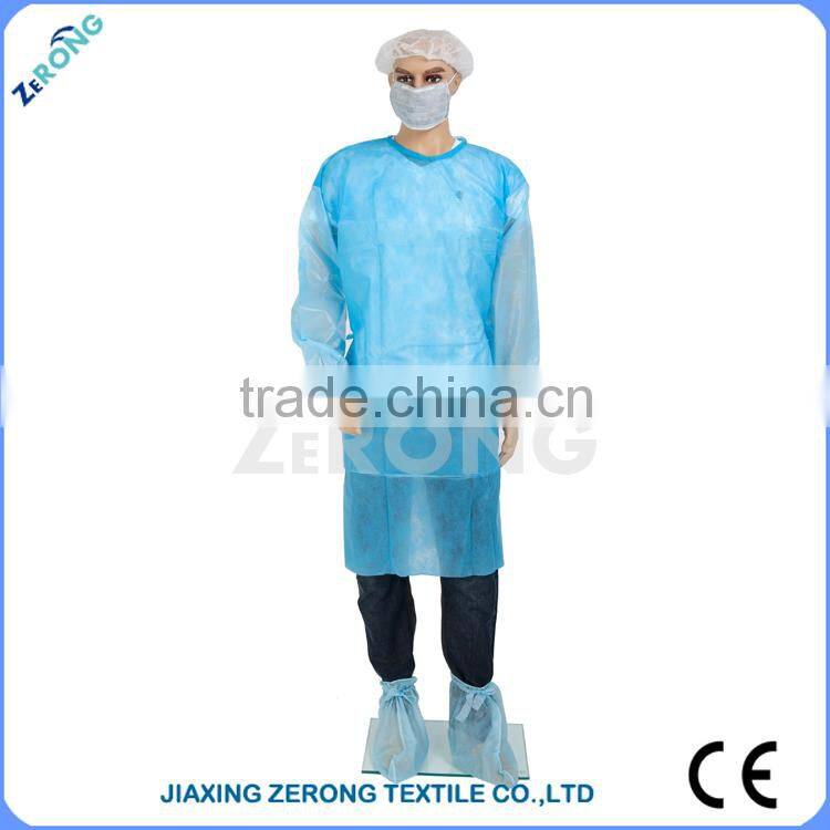 Sample free blue disposable pp isolation gown