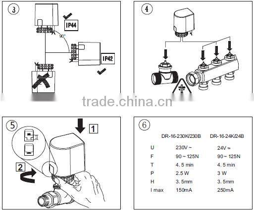 Imported Wax Element Electric actuator DR-16