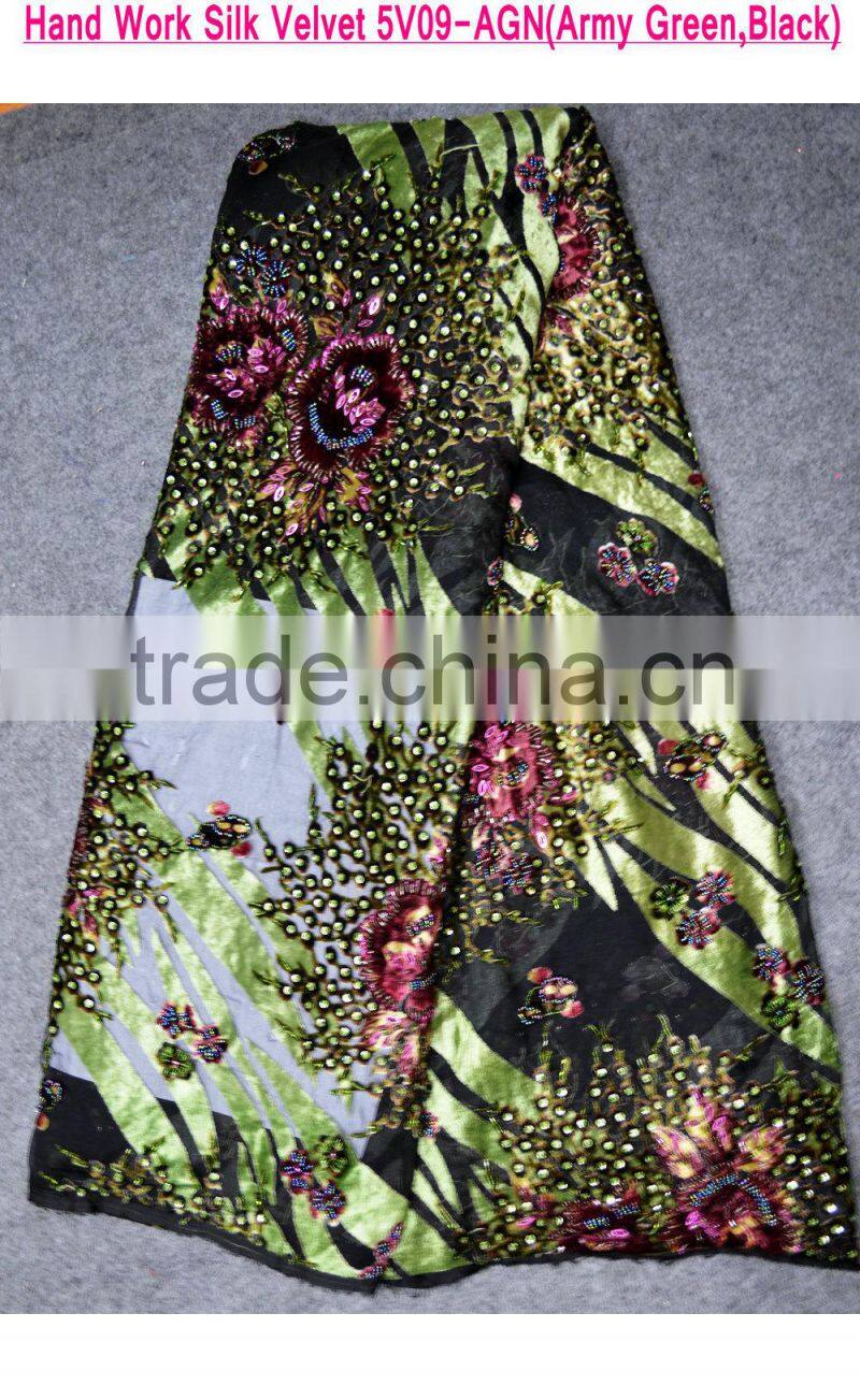 Super soft 100% silk velvet fabric silk velvet fabric price silk rayon velvet burnout fabric