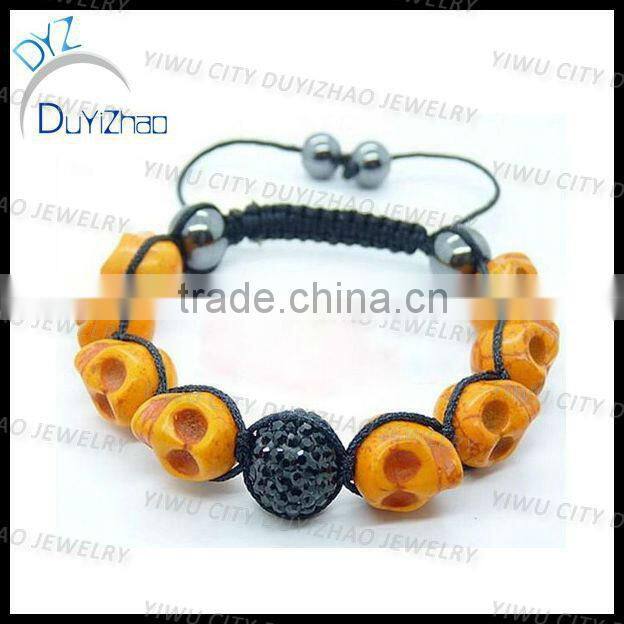 Fashion skull shamballa bracelet