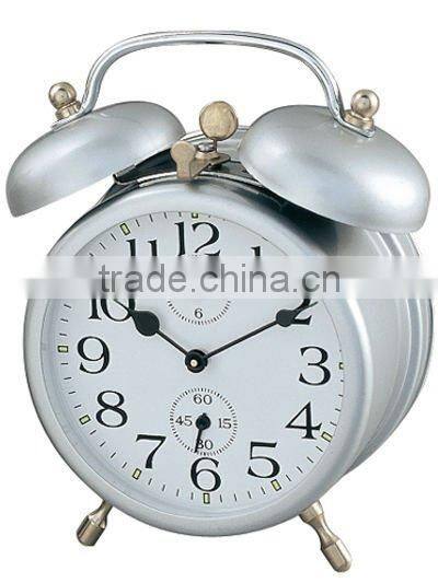 3.5 inch metal case mechanical alarm clock