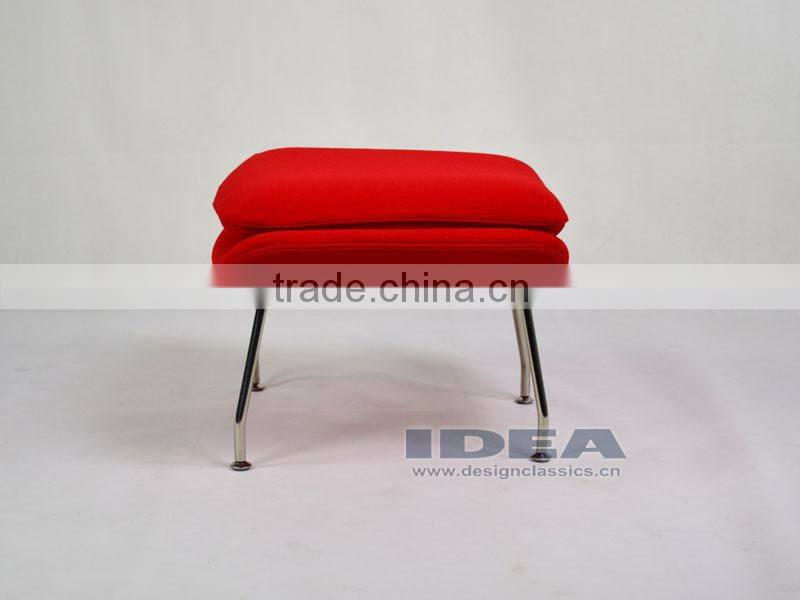 Replica Womb Chair Foot Stool - Red Wool Fabric