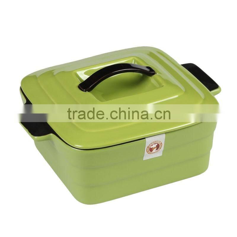 square anti fire ceramic tureen