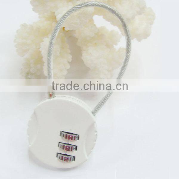 Hot Sale Round Colorful Combination safety cable lock factory direct sale CH-21B