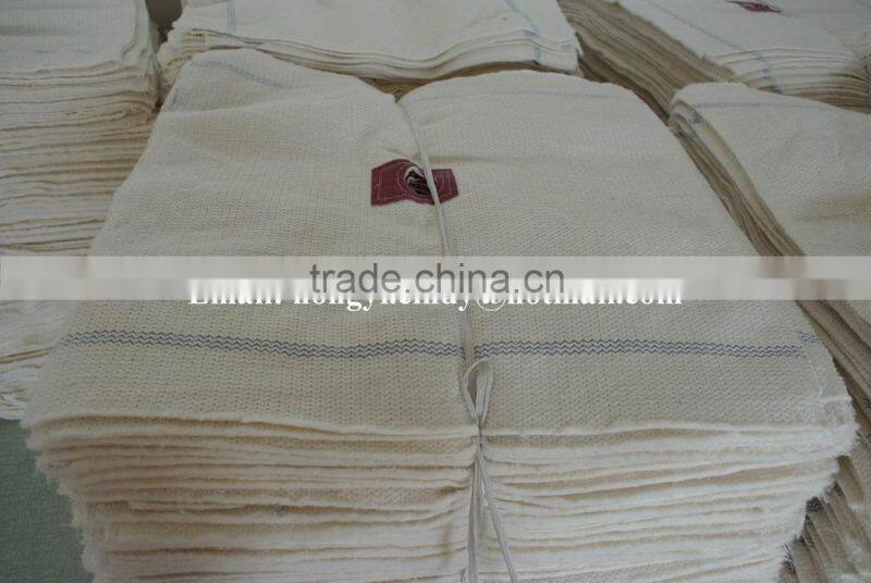 Super water and oil absorbent white color 100%cotton floor wiping cloth