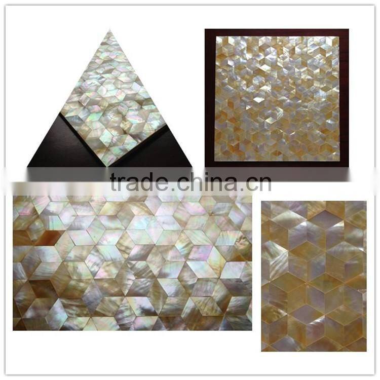 Super quality Luxury gold colors natural sea shell tiles mosaic
