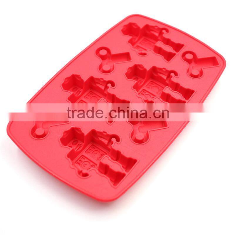 2015 New Design Ice Cream Tools Silicone Robot Chocolate Cake Ice Cream Moulds Summer Ice Tray DIY Mould 19.812.52cm