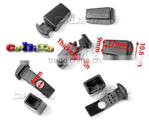 5/32"(4mm) Plastic Lock Clip Toggle Stopper Buckle Clamp For Apparel Rope Sportwear Accessories #FLS214-B
