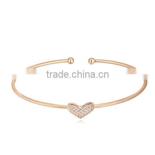 In stock marvelous gorgeous delicate rhinestone heart bracelet, double heart bracelet, jaipur rhinestone crystal bangles