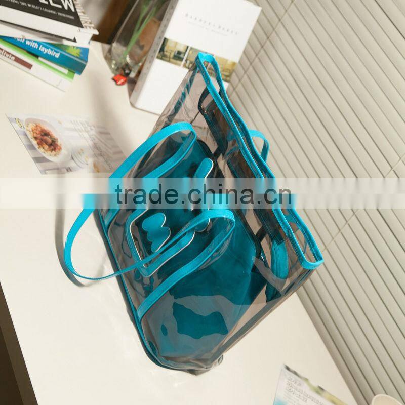 2013 transparent PVC beach bag multicolor cheap beach tote bags