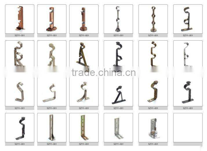 Single plastic side wall mounted curtain rod bracket