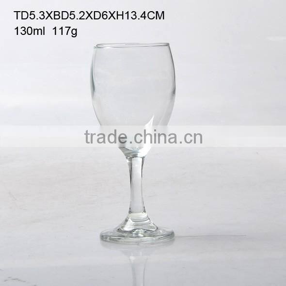 transparent and elegant glass goblet