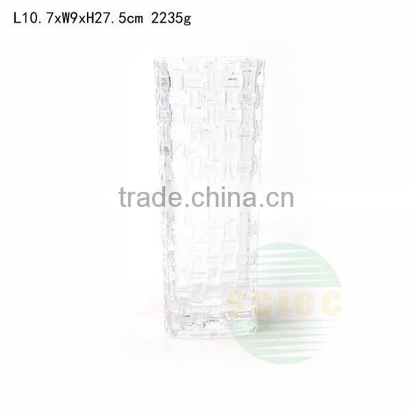Clear/colored glass vase for home decor
