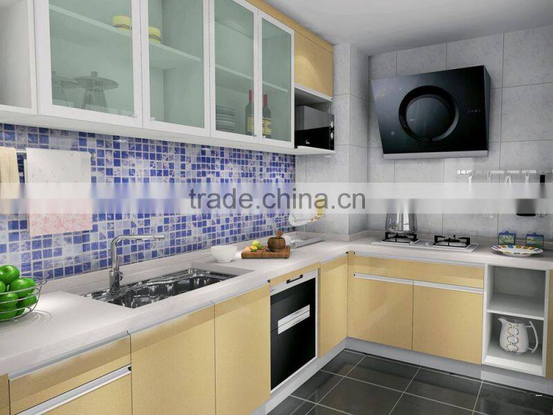 kitchen cabinet & material facotry (high gloss uv mdf & acrylic mdf)/Commercial Stainless Steel Kitchen Cabinet