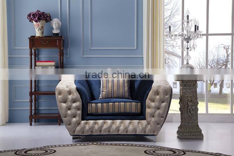 Italian Style Velvet Sofa/Classic Fabric Chesterfield Sofa 321 AL044