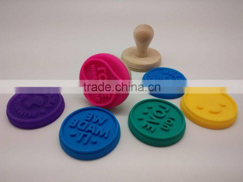 customized 6pcs in a set silicone cookie stamp