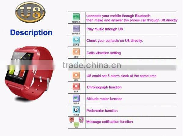 Bluetooth Smart Watch Fashion Casual Android Watch Digital Sport Wrist LED Watch Pair For iOS Android Phone U8 Smartwatch