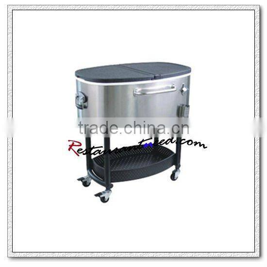 P253 80L Oval Outdoor Cooler Beverage Cart