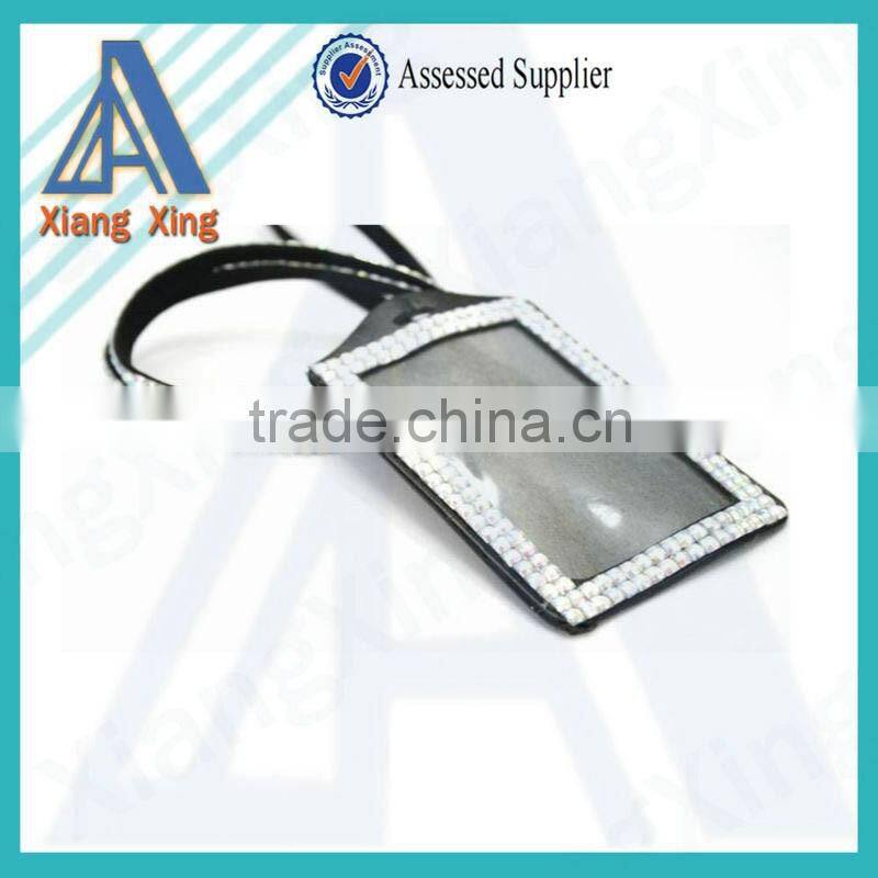 2016 crystal rhinestone lanyard with badge holder