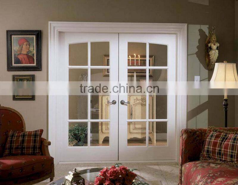 Forest Bright European Style Double Glass Doors , Common Arch Pair Double Glazed French Doors