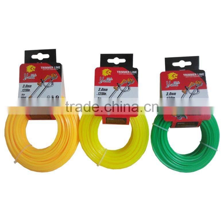 2.4mmX15m Grass Trimmer Line Nylon Trimmer Line With Packing Head Card