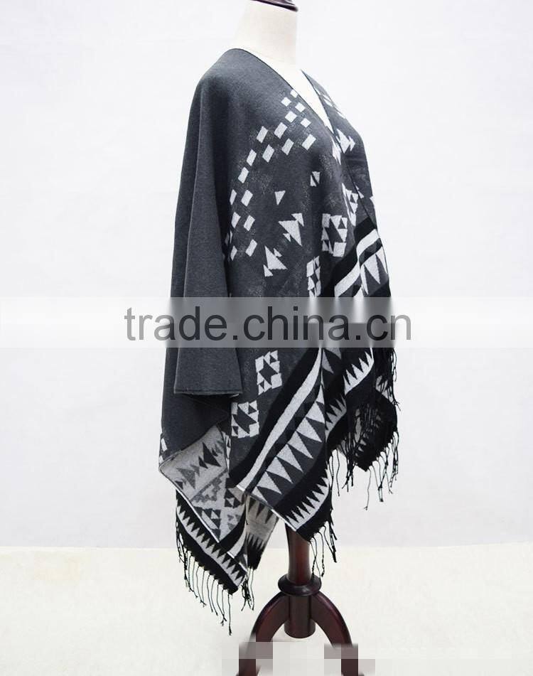 Large Cape Style Scarf Scarves Thick Tartan Wrap Stole Wool Pashmina Shawl