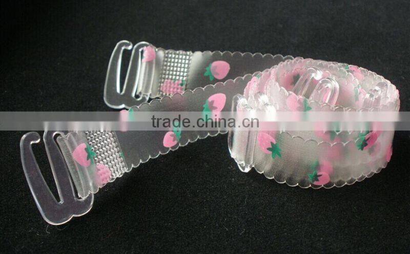 invisible bra strap with strawberry printed
