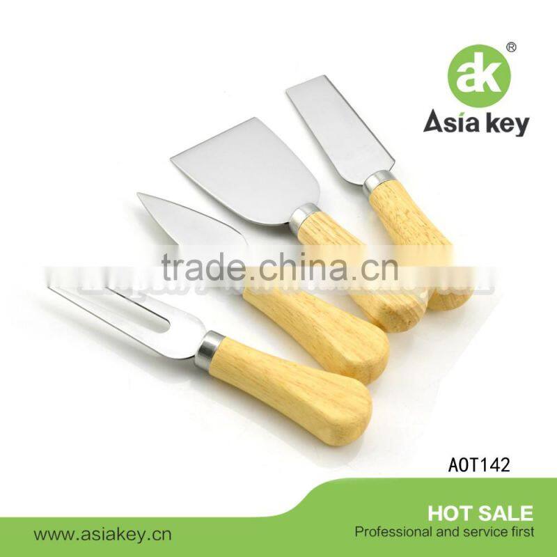 Cheese Steel Knives Set With Bamboo Handle
