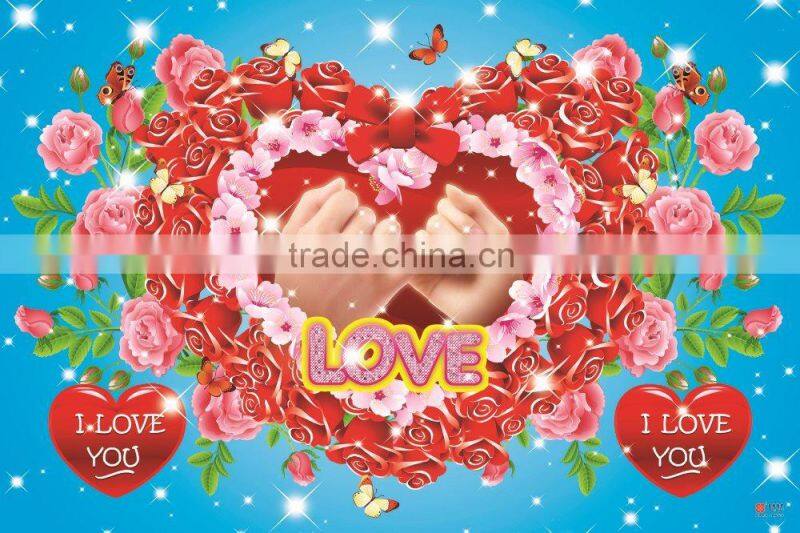 beautiful Rose colorful flower design decorative oil painting wallpaper