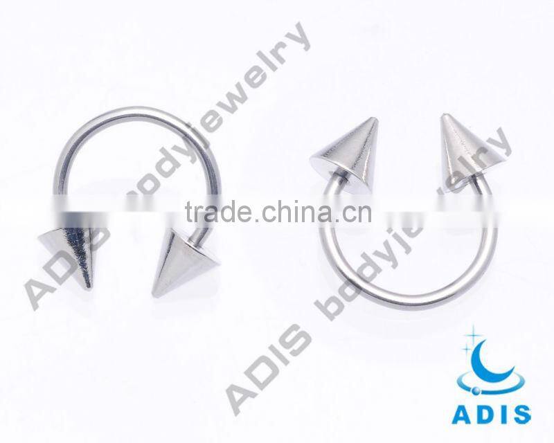 Fashion G23 Titanium Horseshoes With Cone