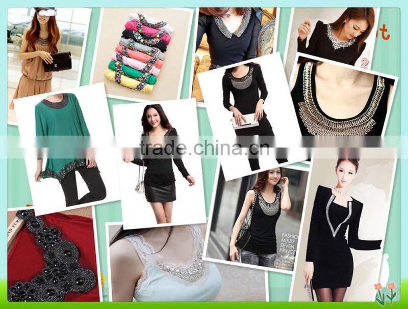 2016 Cheerfeel special accessories sew on beaded neckline