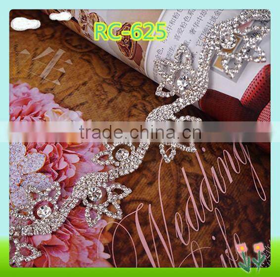 2016 Cheerfeel bling plated chains with rhinestone wholesale