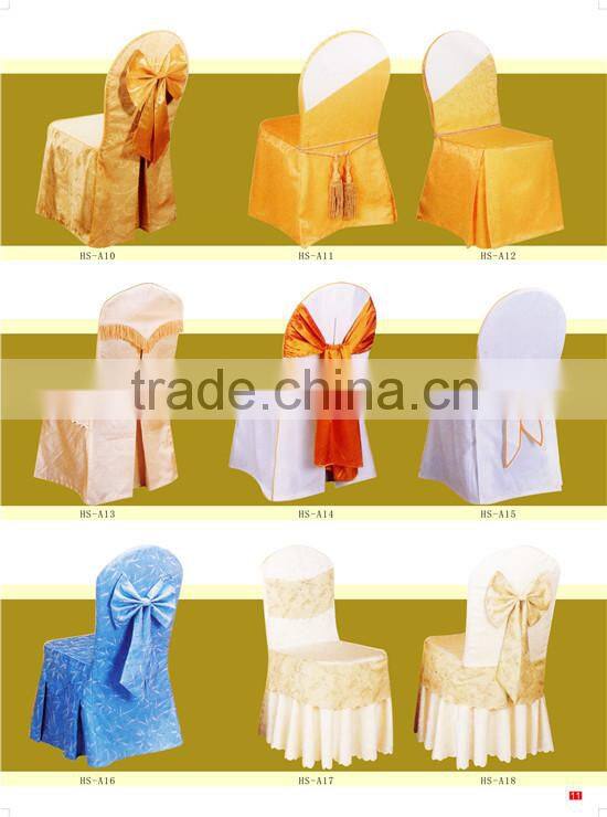 Colorful Wedding Used Satin Chair Cover for Cheap Sale