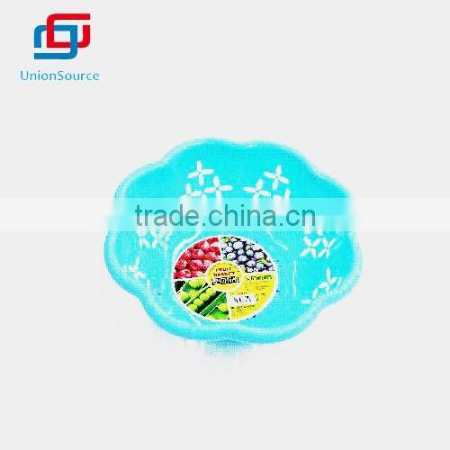 Plastic Blue Flower Shaped Fruit Basket
