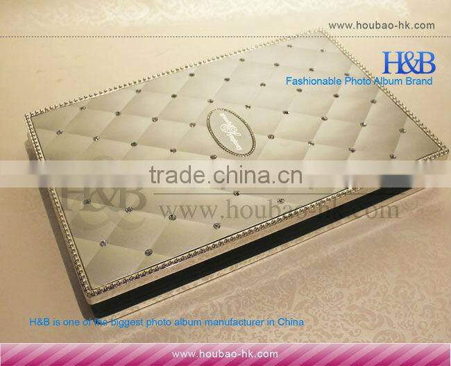 White and leather large size photo album