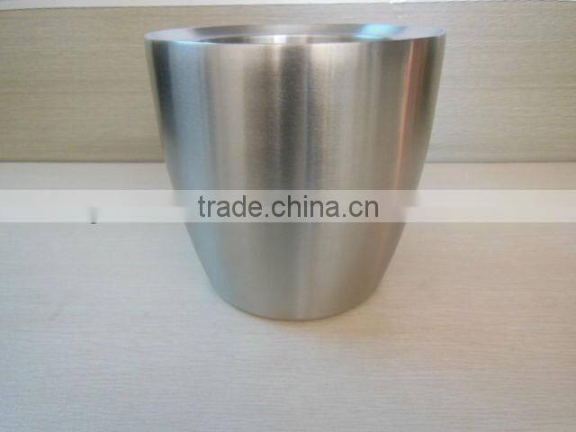 double wall drum shaped stainless steel ice bucket