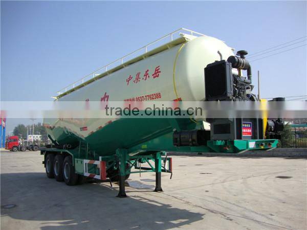 CIMC 50cbm lime powder tank truck trailer / Bulk cement tank truck semi trailer