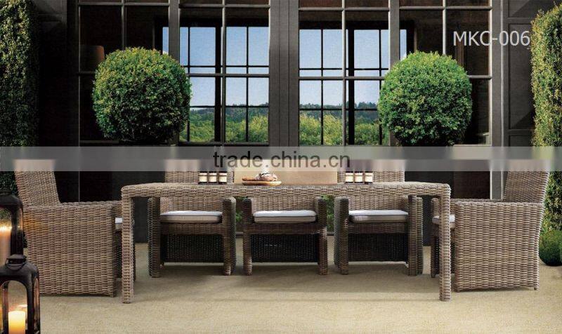 Synthetic Rattan Dining Set Aluminium Frame - Patio wicker Furniture Dining set